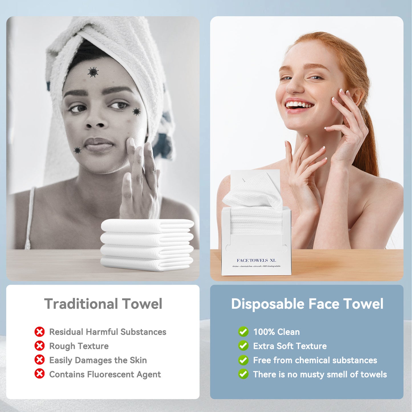 Face Towels XL™ Box 50 Ct