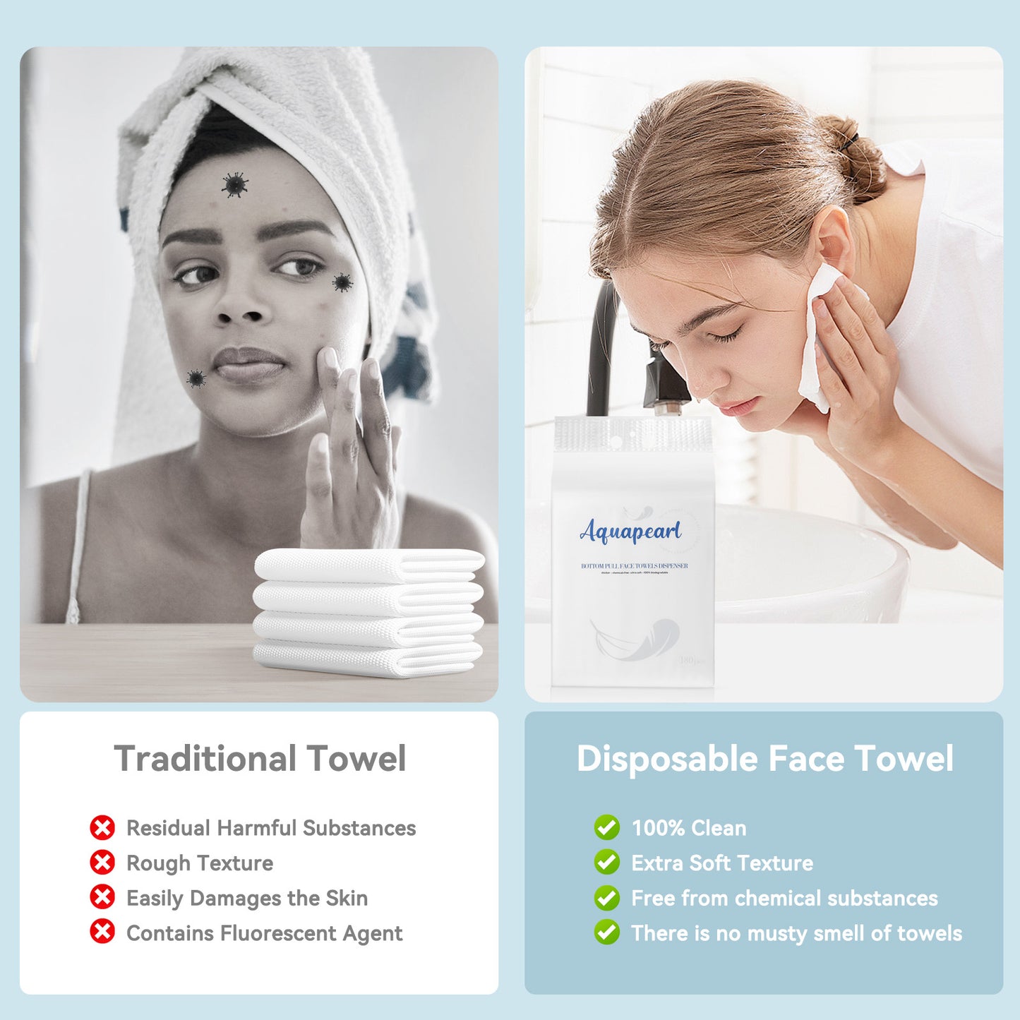 Face Towels XL™, Hang Up Bottom Pull Face Towel, 180 Ct, Value Family Size